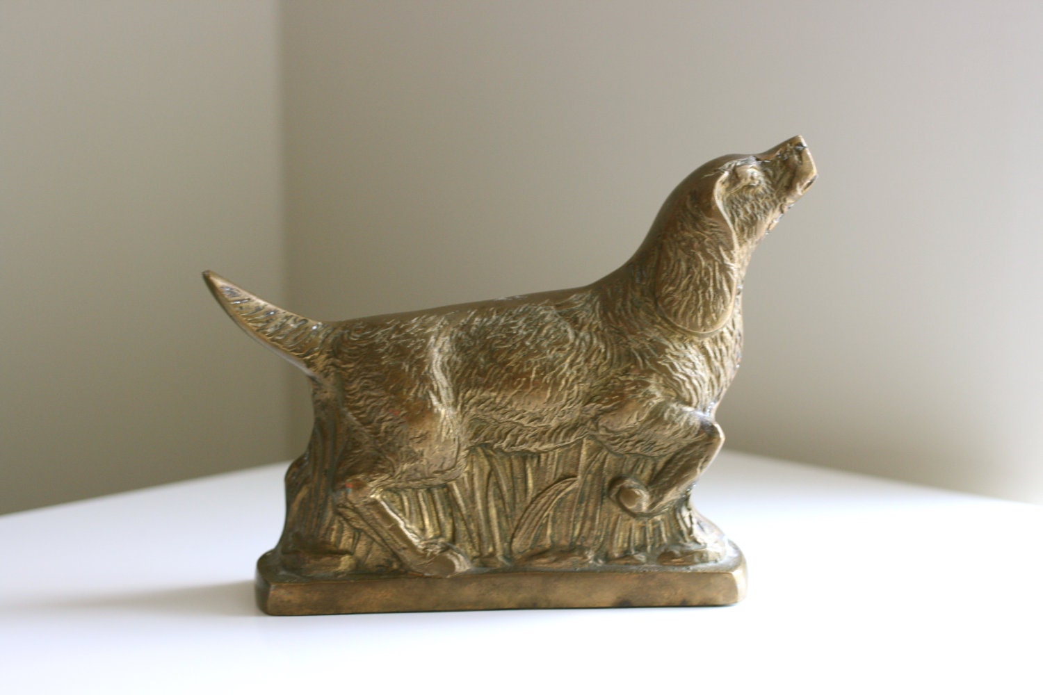 Vintage Brass Dog, Mans Best Friend