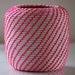 Upcycled Natural & Neon Rope Basket: Pink / Coiled / Extra-Large