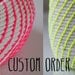 CUSTOM ORDER 2 x Upcycled Natural & Neon Baskets: Pink / Yellow / Extra Large