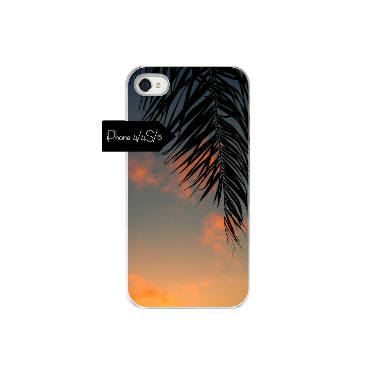 iphone case, sunset photography, sky photography, red pink orange peach sky clouds, blue sky, palm tree silhouette, california, winter