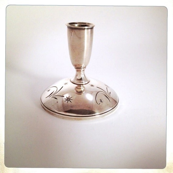 vintage sterling silver candle holder taper by amysvintagedecorium