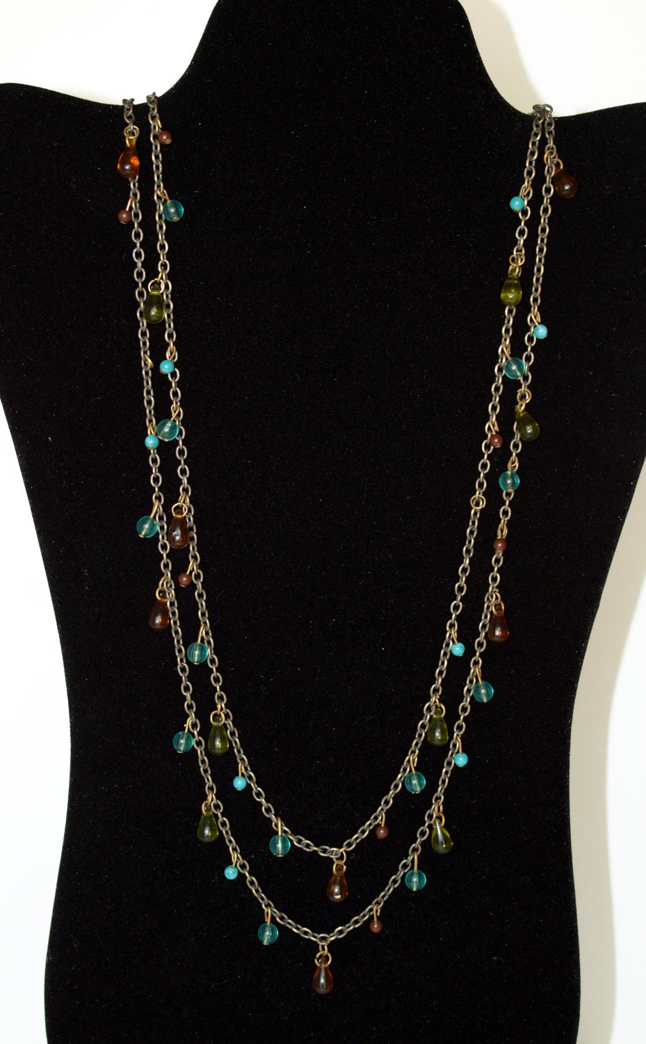Vintage Long Teardrop Necklace