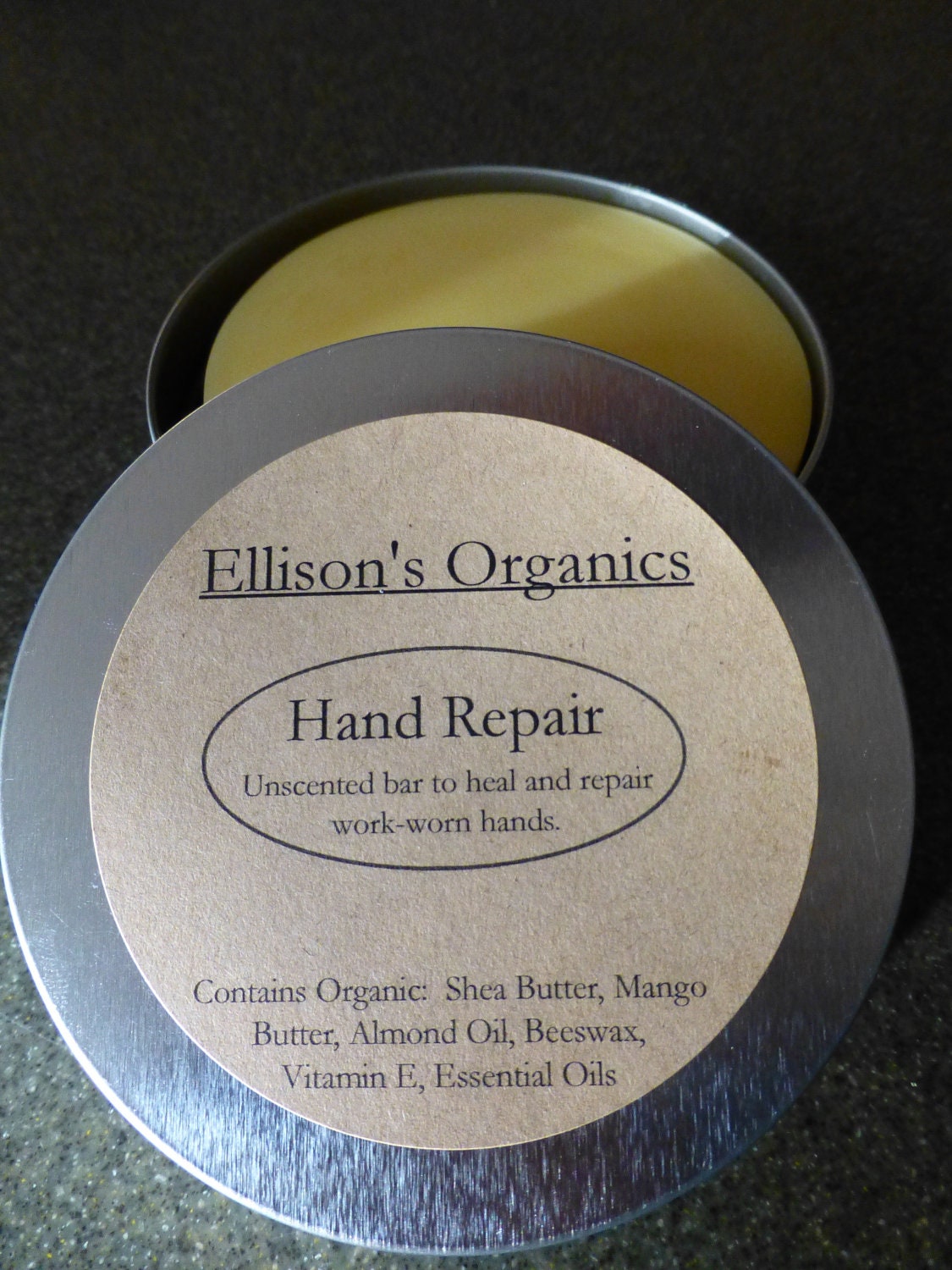 Men's Hand Balm - Father's Day - Moisturizing, Unscented, Manly Balm Bar - No frilly smells or greasy hands