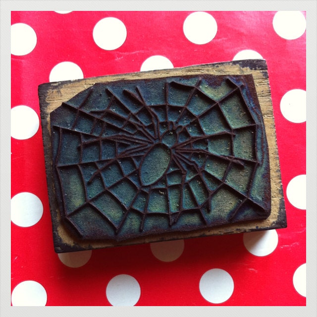 French Vintage Rubber Stamp Spider, for halloween craft project, animal, rubber stamp, spider