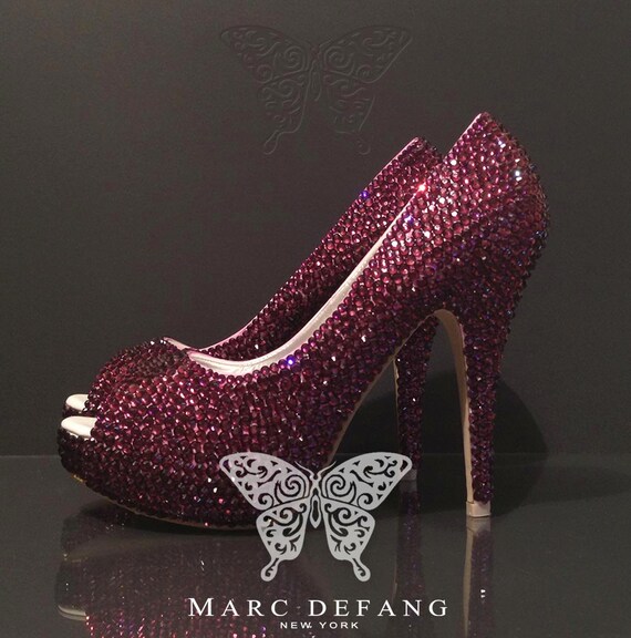 Amethyst Luxury Bridal Peep Toe Heels