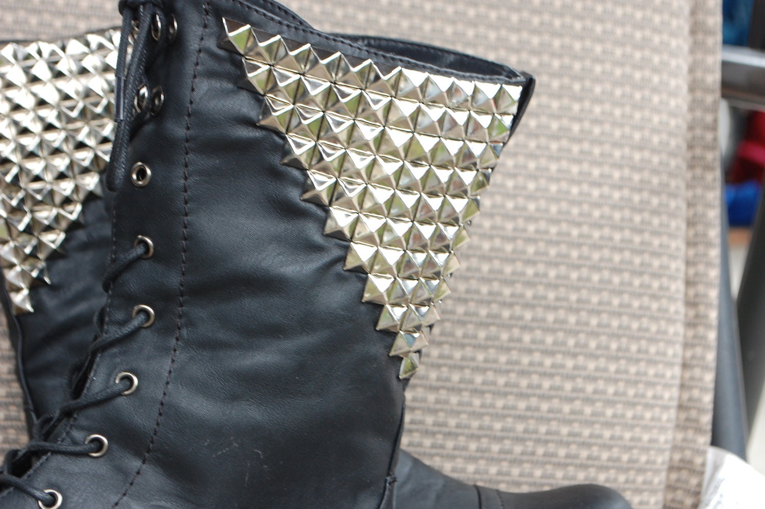 Black Studded Combat boots
