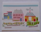 washi tape card from housewarming to house sitting thank you card:  paper goods blank stationery card for birthday from HoarderRehab