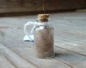 Bison/Buffalo Fur Curiousity Vial / Totem Charm, Good for Necklace, Keychain, etc.