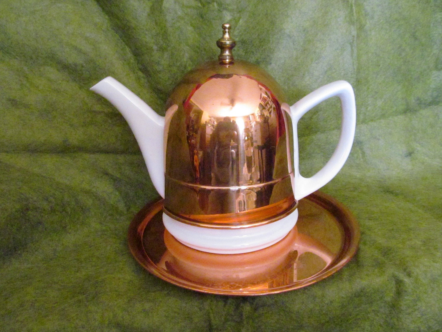 1940's Vintage Hall Teapot with Copper Cozy by ClassicClutter