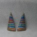 RAINBOW CALSILICA Matched Pair Cabochons