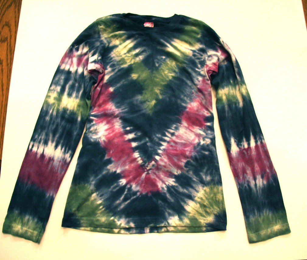 Tie Dye Top - Chevron - Juniors Small / Medium