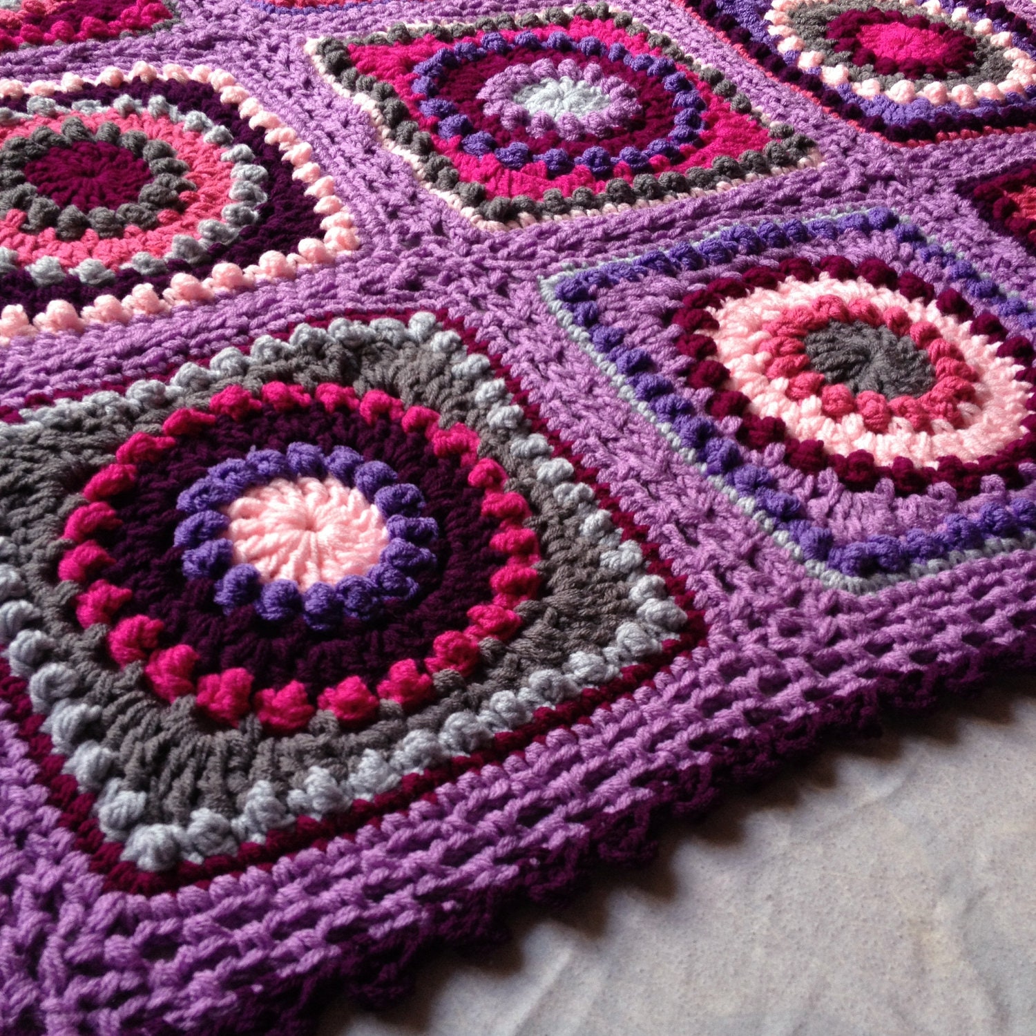 BabyLove Brand Textured Circles Blanket - Toddler/Throw/Lap 45"x45" Custom color/size - Fall color, pastel