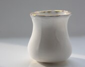 Micro vase from  stoneware English fine bone china and real gold