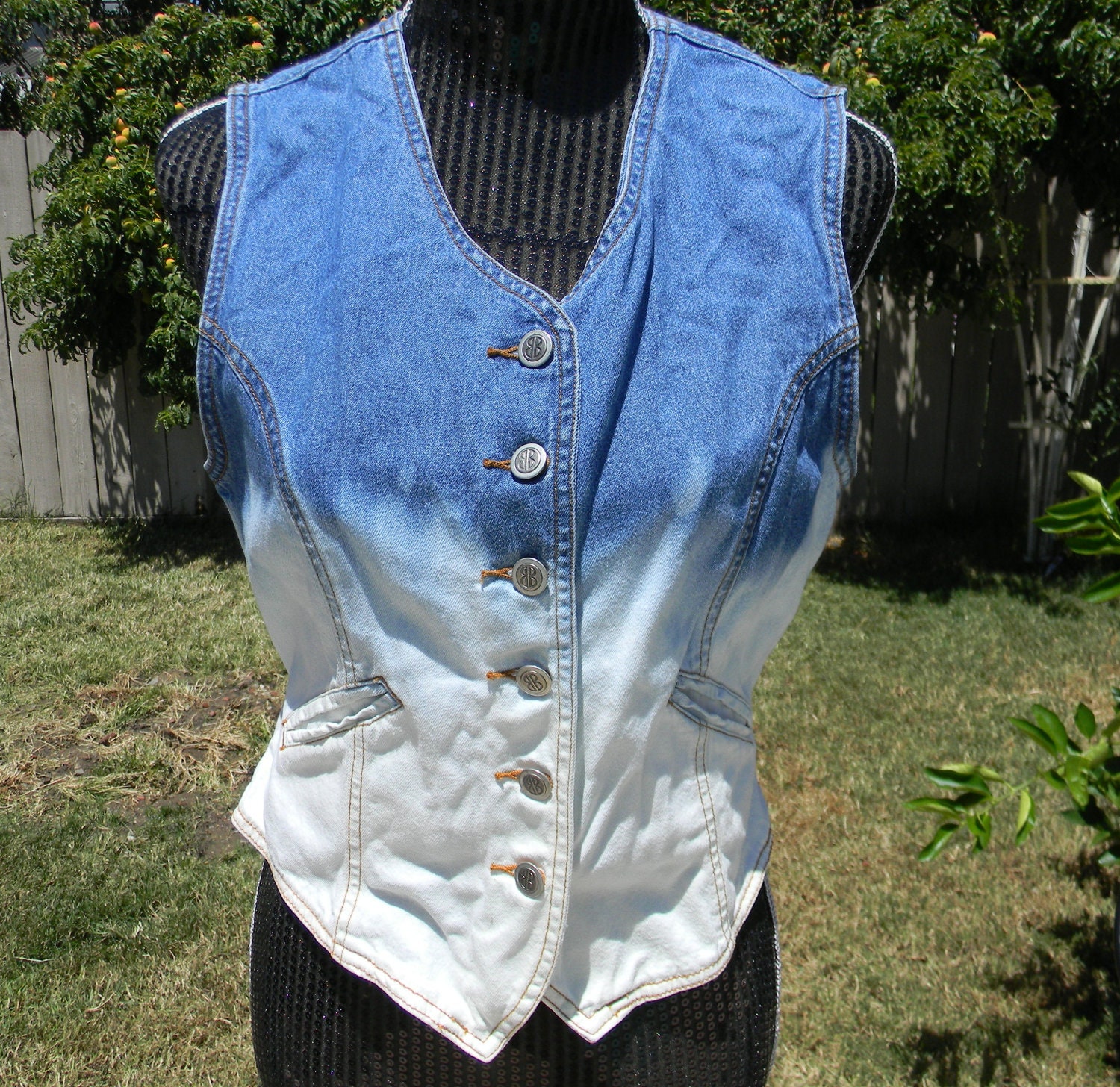 Ombre Denim Vest