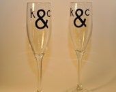 personalized wedding champagne glasses