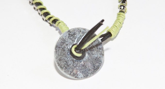 Black and Green Wrap Bracelet