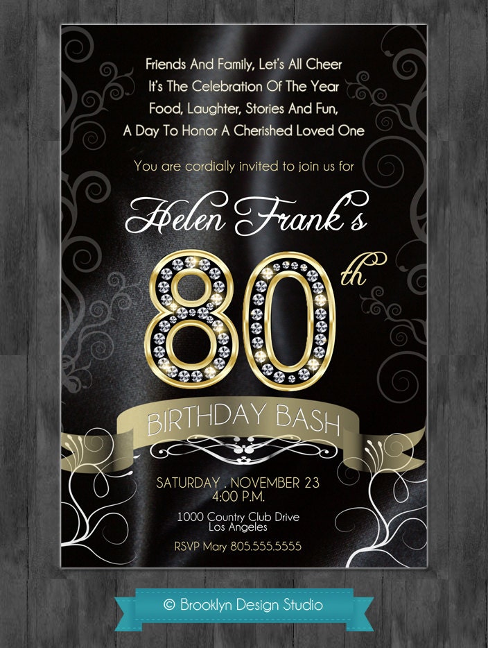 80th Birthday Bash Custom Designed By Brooklyndesignstudio