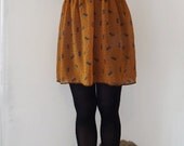 Orange floral skirt, ethical fashion.