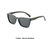WoodRoze Wooden Sunglasses // Brown Bamboo // Polarized Grey Lens //  Crafter