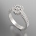 Designed 14K  Diamond Engagement Ring.