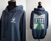 Loki Hoodie : Loki's Army small logo plus You were made to be ruled on blue navy Hoodie sweatshirt  printed on front and back