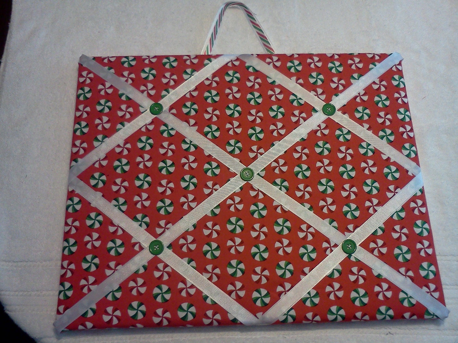 Handmade Peppermint Candy memo board