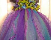 Disney Princess Ariel Inspired Little Mermaid Costume tutu dress with matching hairpiece.