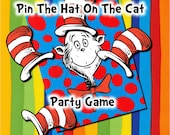 DR. SEUSS  Party Game Pin The Hat On The Cat other party supplies avaliable