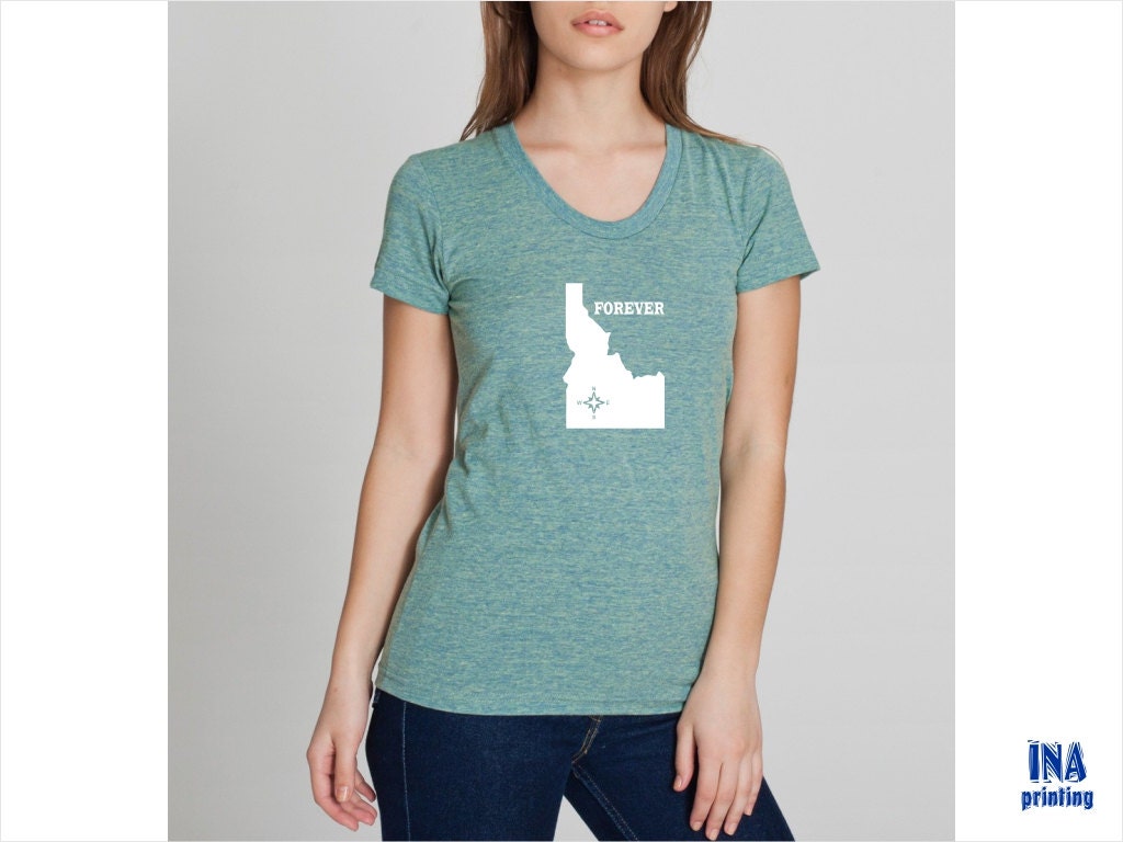 Idaho State Tshirt - Womens T shirt American Apparel - S M L XL (11 Colors Available)