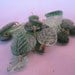 Forest and light green assorted glass leaf and heart pendants