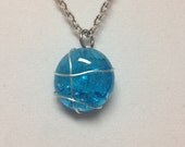 Blue Crackle Pendant