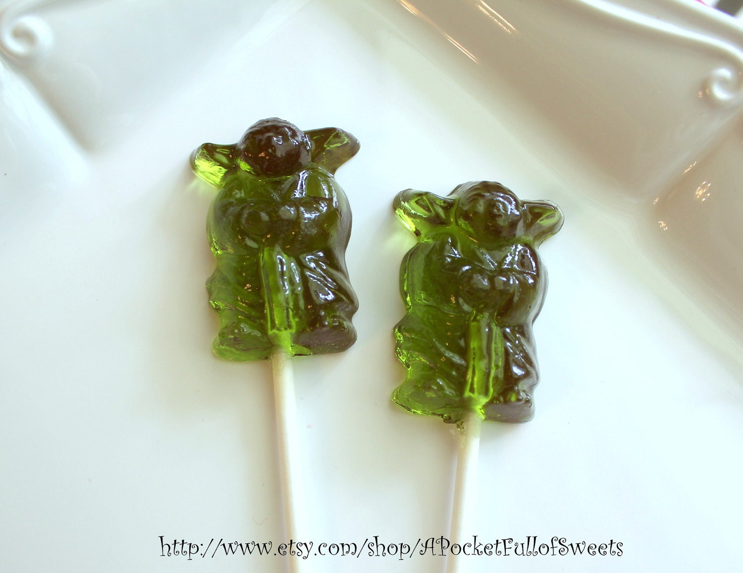 YODA  Barley Sugar Hard Candy Lollipops Birthday Party Favors STAR WARS