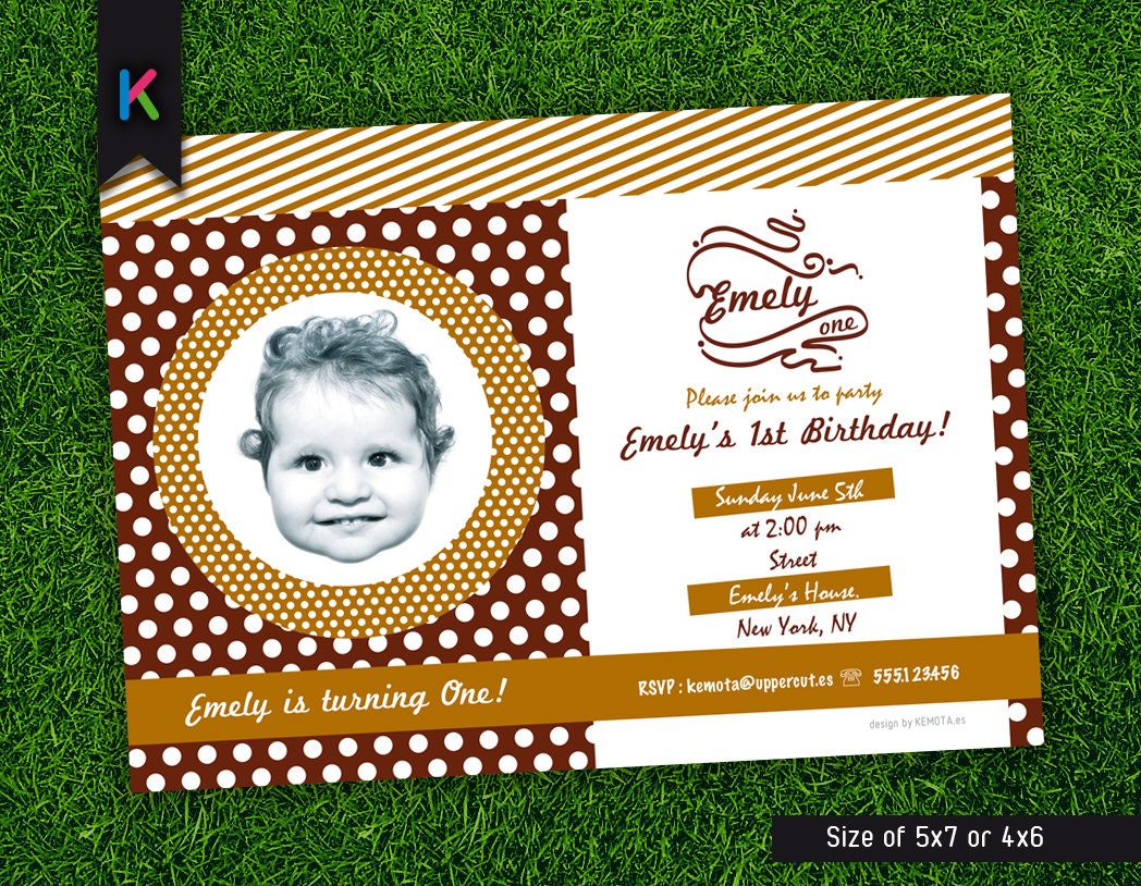 Retro Invitation, Printable File. (5X7 or 4X6)