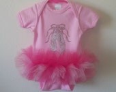 Onesie Tutu: Light Pink Ballet Onesie Tutu & Headband Set