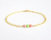 Pink Pine. Layered Bracelet. Stackable Bracelet. Simple. Minimalistic Jewelry. Pastels.