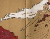 Red Roses / Original Mixed Media / Moleskin Journal