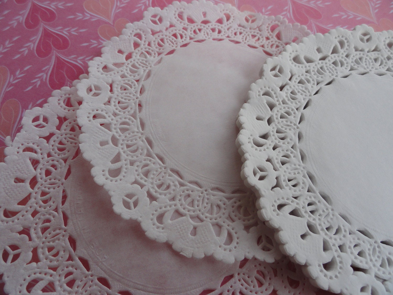 Normandy 4 inch French Lace Design Paper Doilies Set of 25