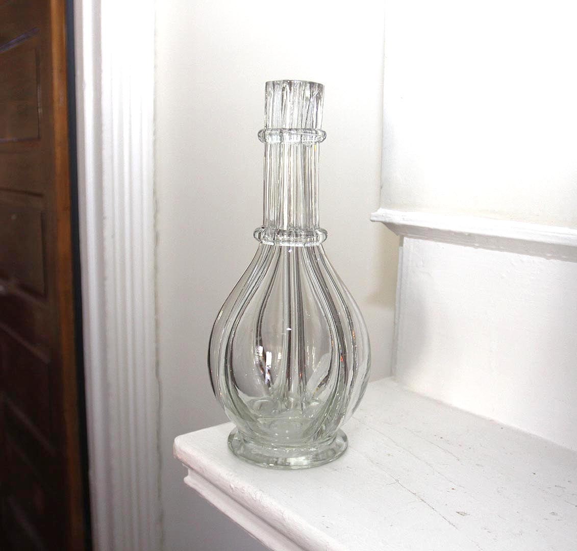 Four Chamber Clear Glass Liquor Bottle by NewOrleansEclectics