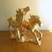 Vintage Running Horses Brass Sculpture, Brass Horse Statue, Gold Horse Figurine