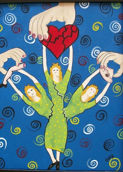 Art, Original Acrylic Painting "No Peace"
