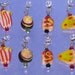 Fun Set of 8 Lampwork Stitchmarkers/Charms -- Popcorn, Burger, Hot Dog, Pizza