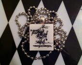 Alice in Wonderland Scrabble Tile Pendant Necklace
