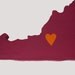 Virginia Tech Hokies "State Heart" wall art, handcrafted wood with official team colors