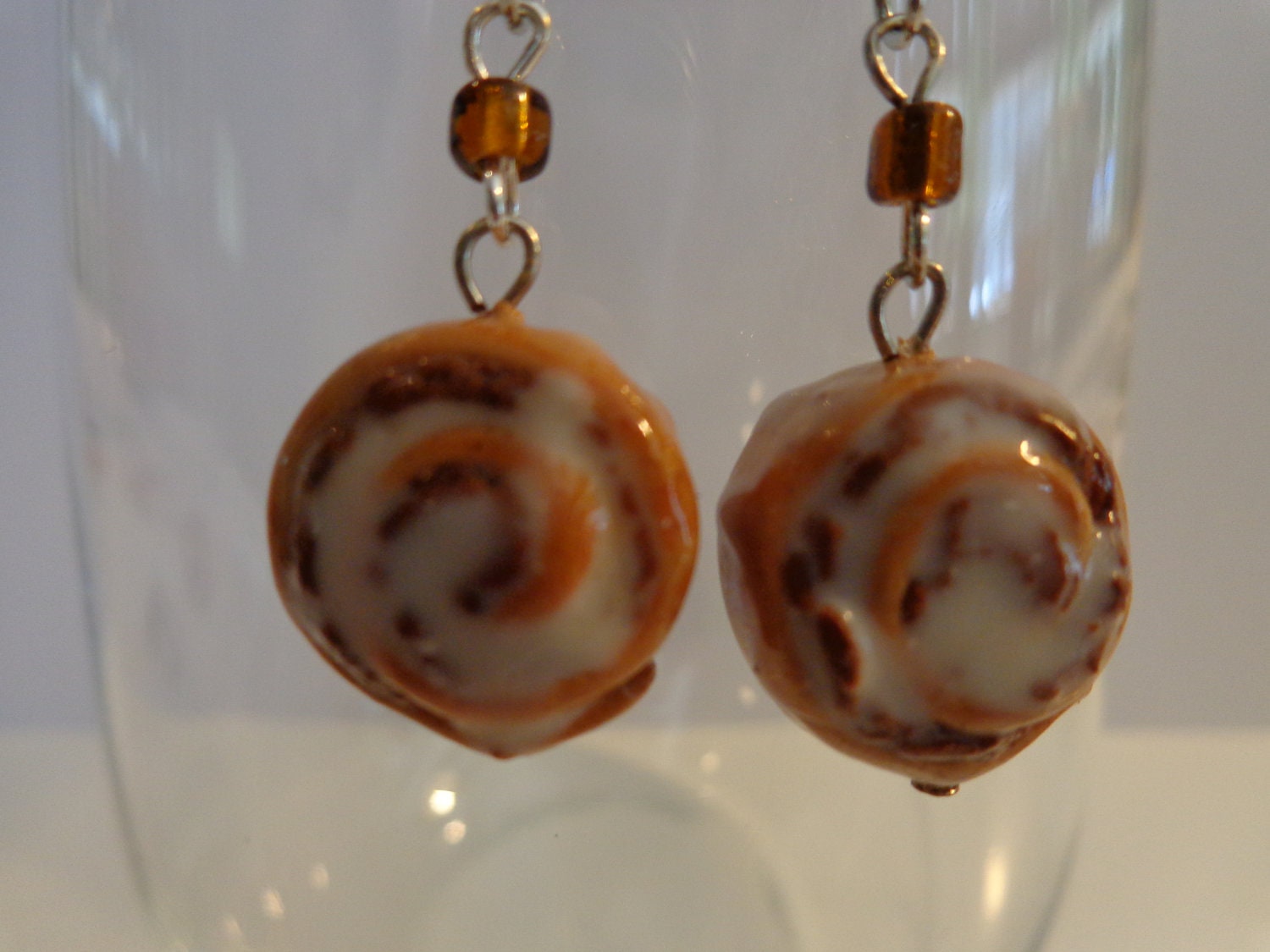 cinnamon bun earrings