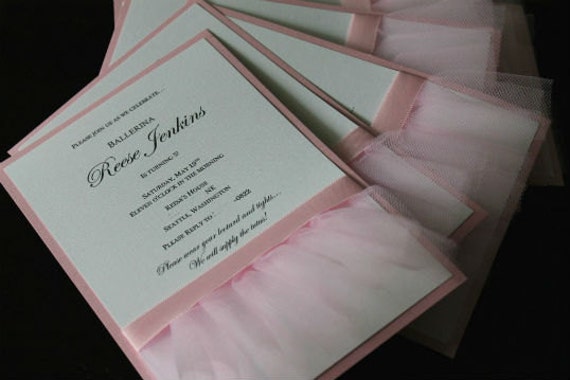 Tutu Invites (with free envelope addressing) Il_570xn