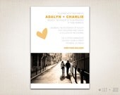 Modern Wedding Photo Invitation Photo card Design DIY Digital Printable
