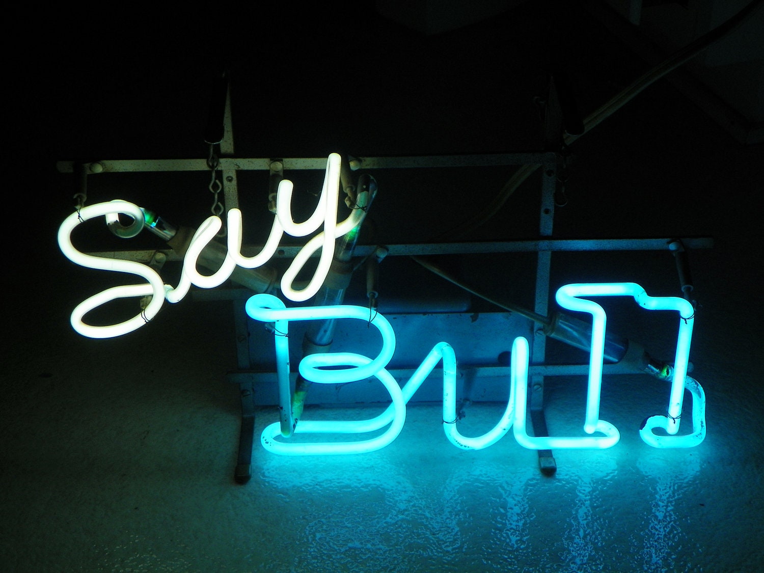 Schlitz Malt Liquor Say Bull Neon Sign by TwoDogKnight on Etsy