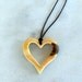 Handmade Wood Pendant - Carving Walnut tree branch Wave Heart Pendant - Christmas gift