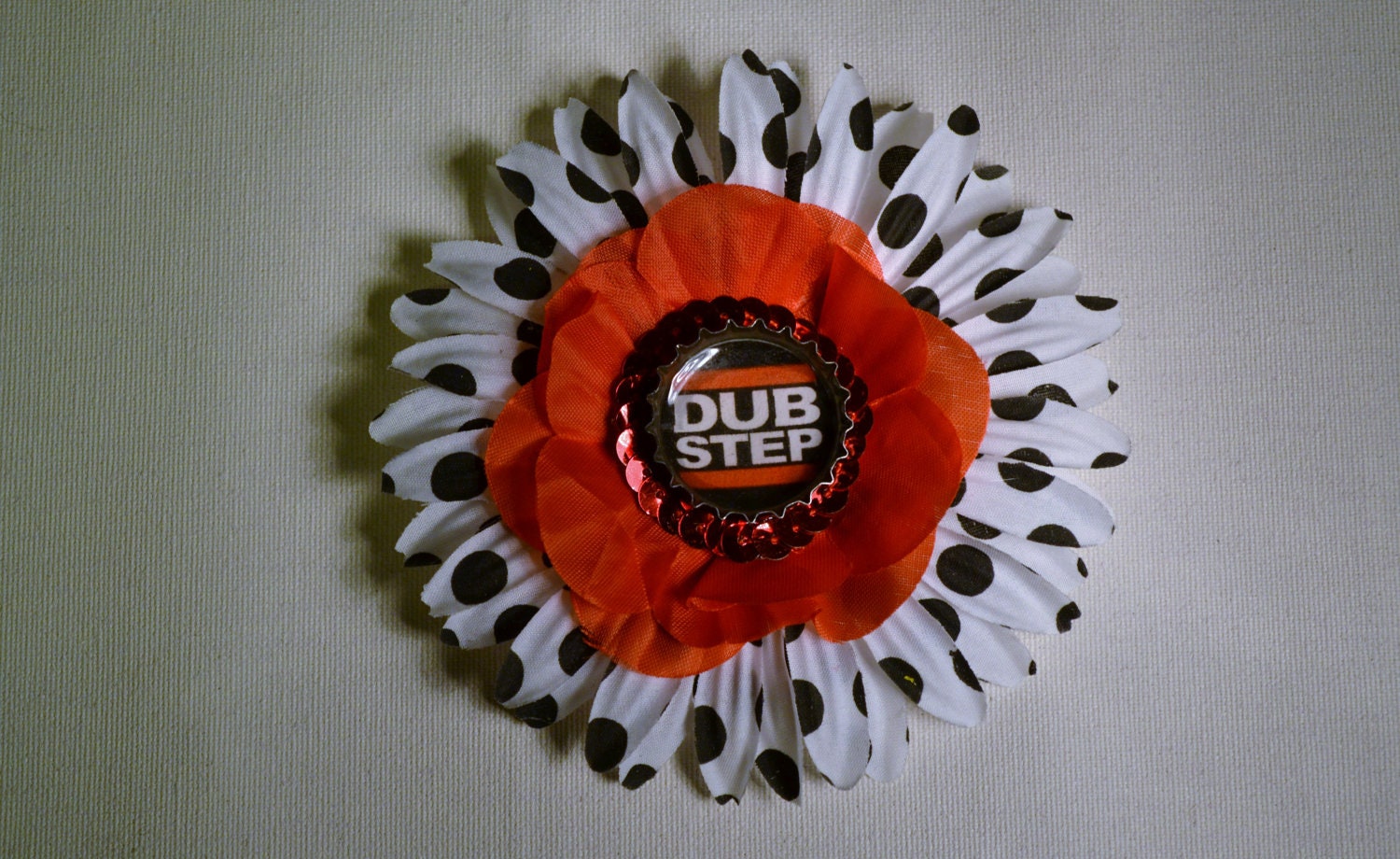 Dub Step Polka Dot Hair Flower
