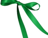 Offray Double Face Satin Ribbon, 1 /8 inch Wide, 10 Yards, Emerald - WorkingsTowardArt